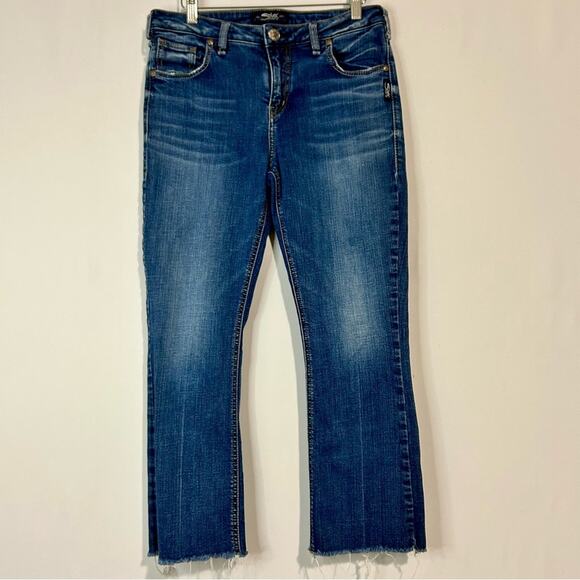 Silver Jeans Women’s Izzy Ankle Kicker Jeans Medium Blue Wash Size 29 x 26 EUC - Picture 1 of 9
